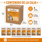 Caja de CocoCat Sustituto De Arena Para Gatos 8 Bolsas 1.5 Kg