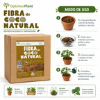 Caja Fibra De Coco Optimus Plant 8 Bolsas Para Sustratos