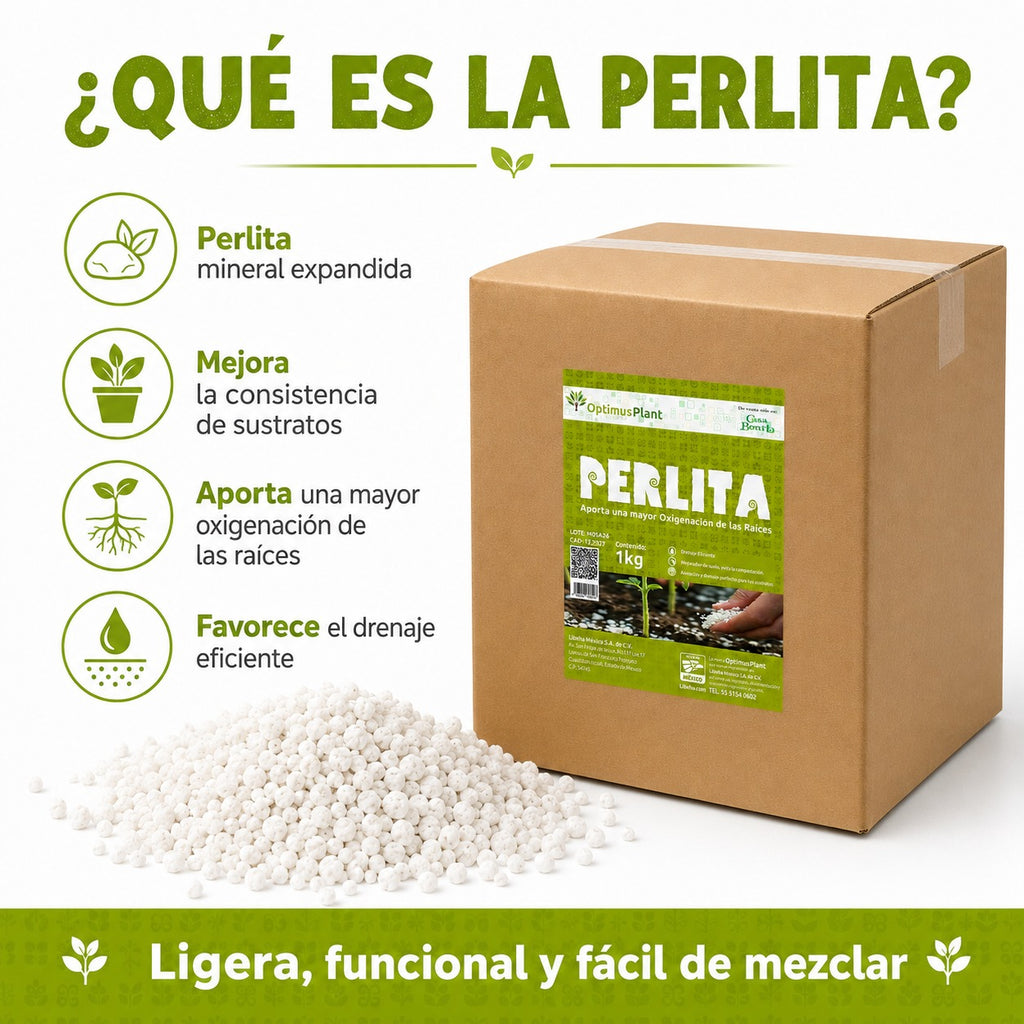 Caja Perlita Optimus Plant 8 Bolsas Para Macetas Y Semilleros