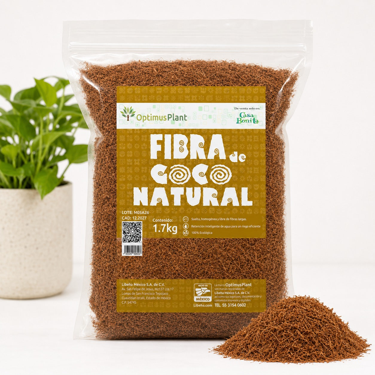 FIBRA DE COCO NATURAL 1.7 KG / COCONUT