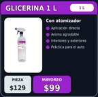 Glicerina Pura de 20, 4 y 1 Litros