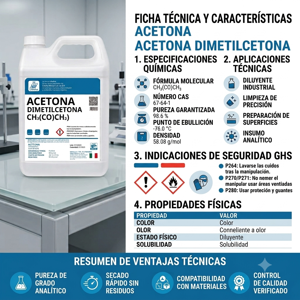 Acetona 4 L