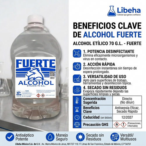 Alcohol Etilico 70° 5 Litros