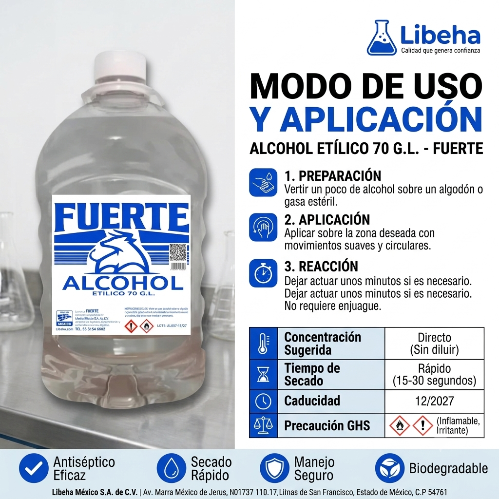 Alcohol Etilico 70° 5 Litros