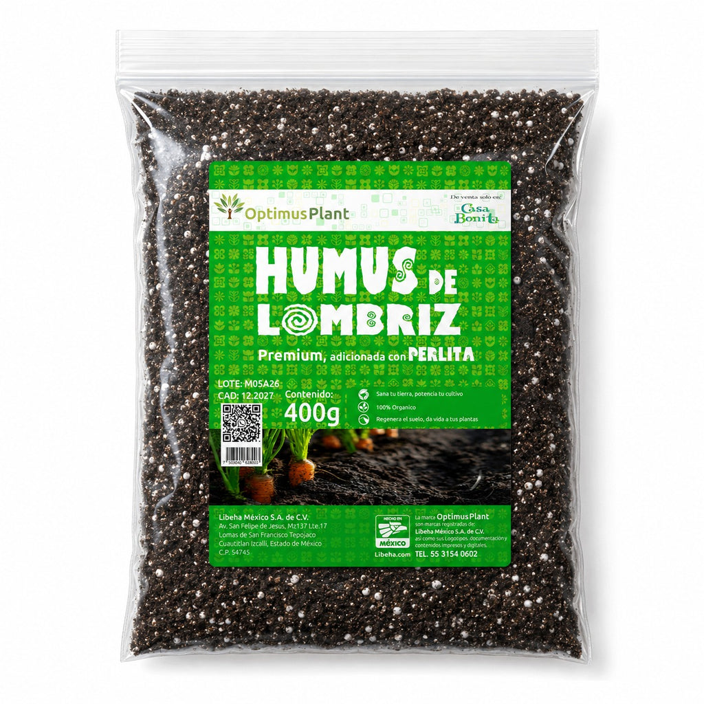 Humus De Lombriz Californiana 400g Para Plantas
