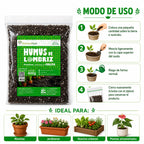 Humus De Lombriz Californiana 400g Para Plantas