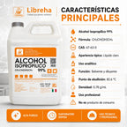 Alcohol Isopropílico 99.9% 4 Litros