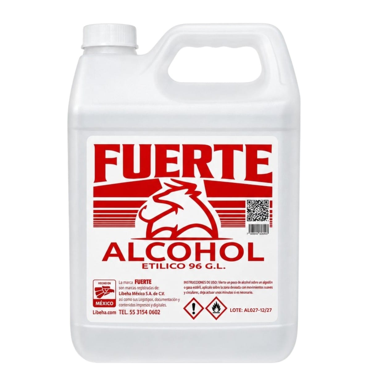 Alcohol Etílico 96% Liberha Bidón De 4 Litros