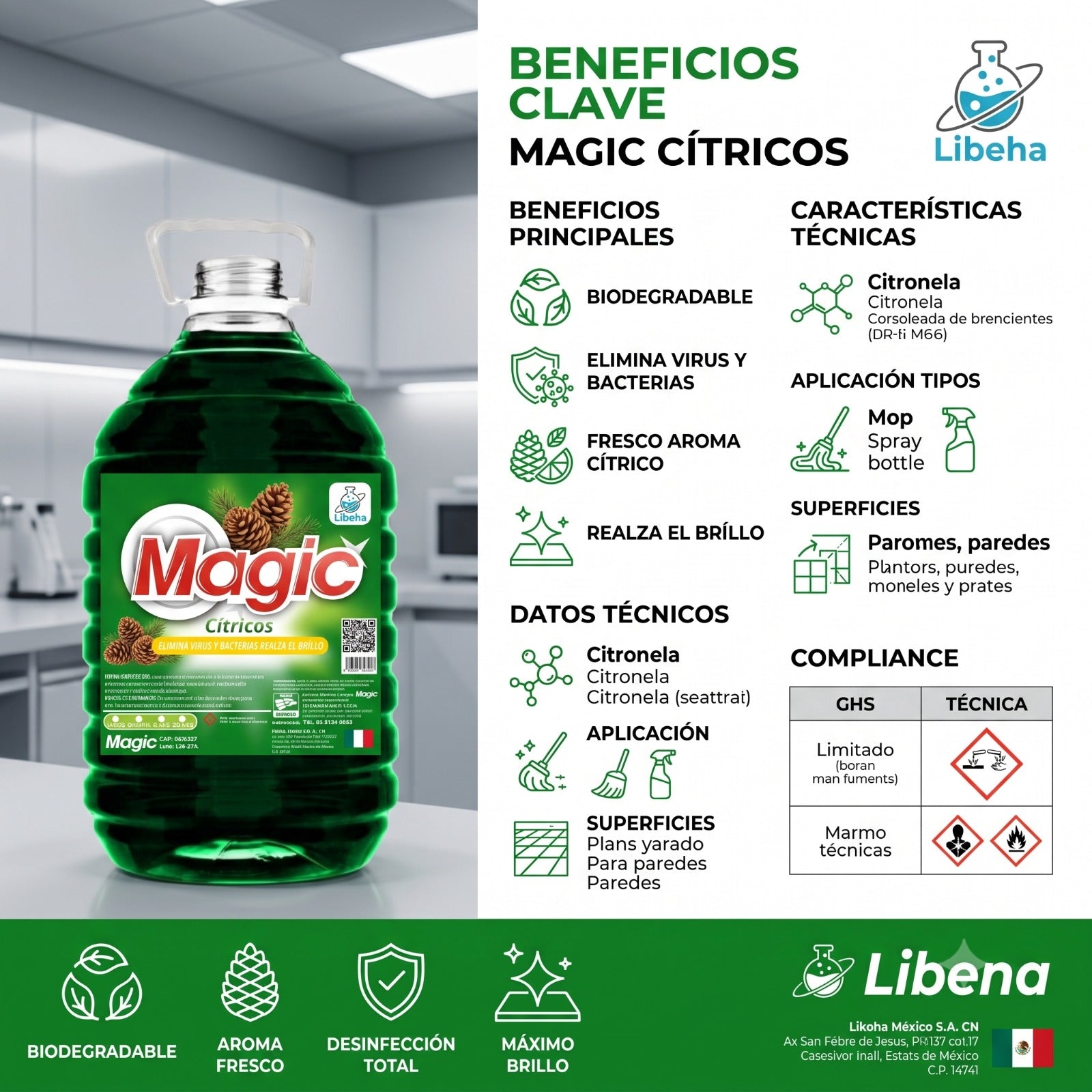 Jabon Lava Trastes 5l Magic