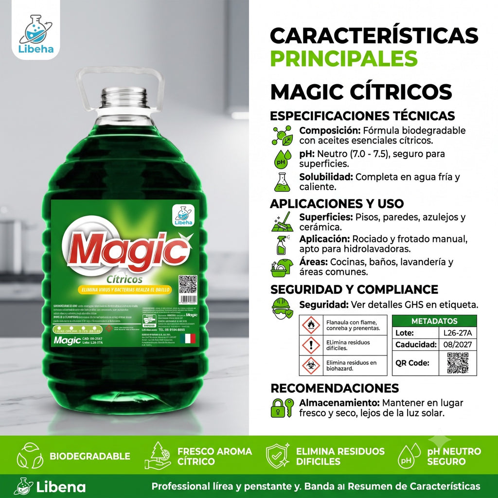 Jabon Lava Trastes 5l Magic