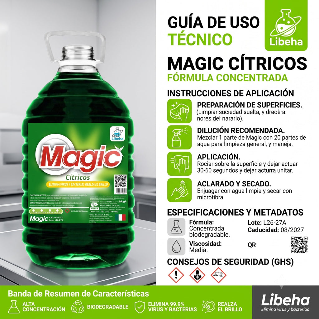 Jabon Lava Trastes 5l Magic