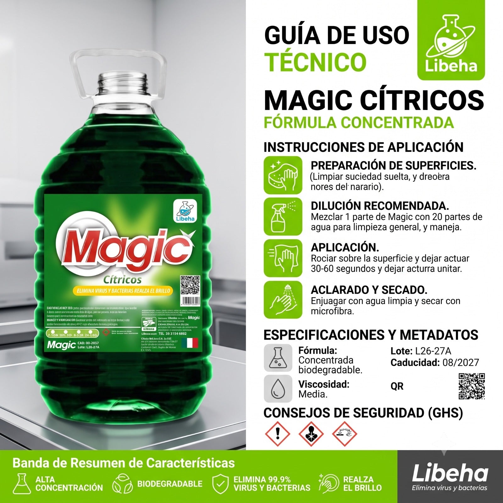 Jabon Lava Trastes 5l Magic