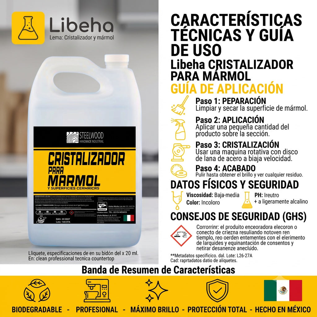 Cristalizador Para Mármol 4L