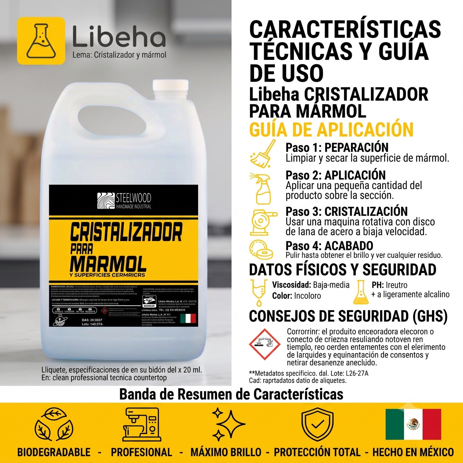 Cristalizador Para Mármol 4L