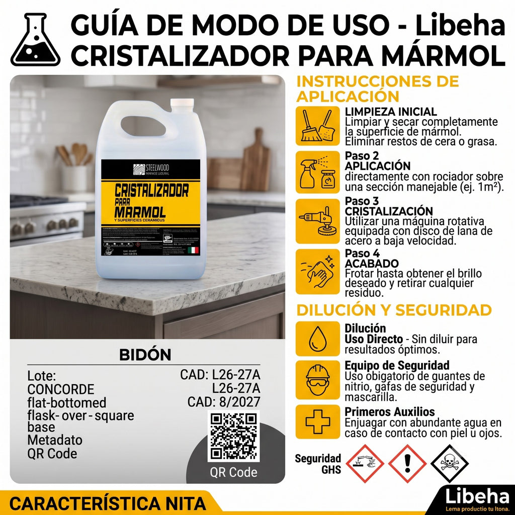 Cristalizador Para Mármol 4L