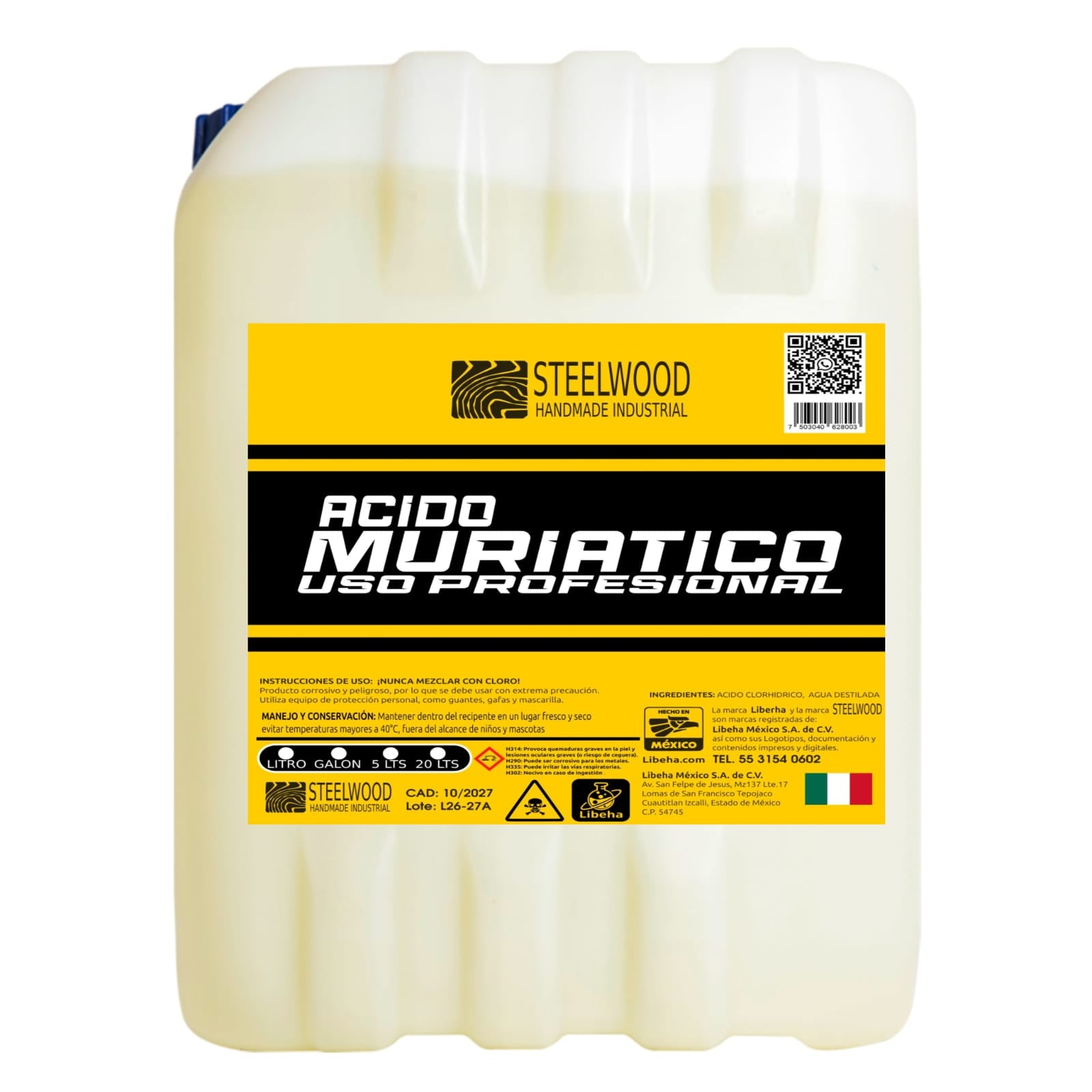 Limpiador Ácido Muriático 20 Litros