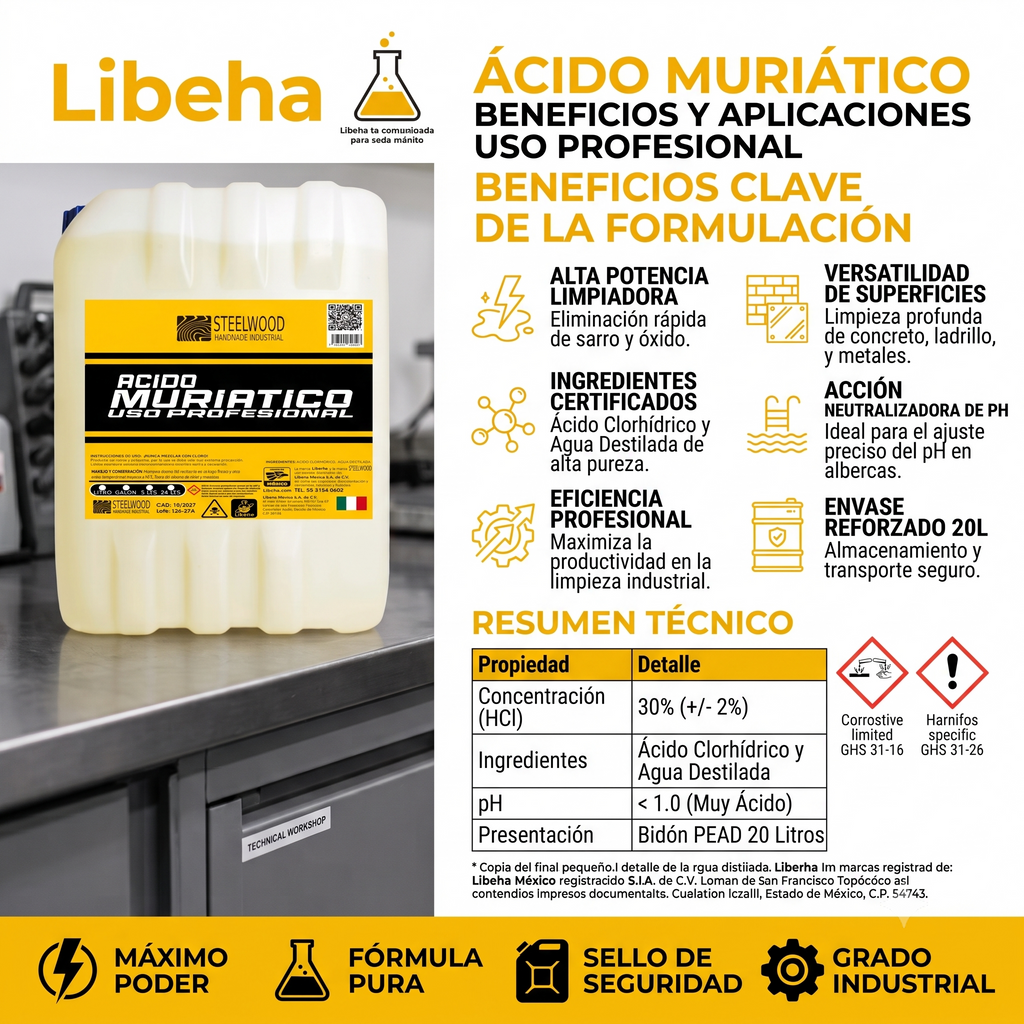 Limpiador Ácido Muriático 20 Litros