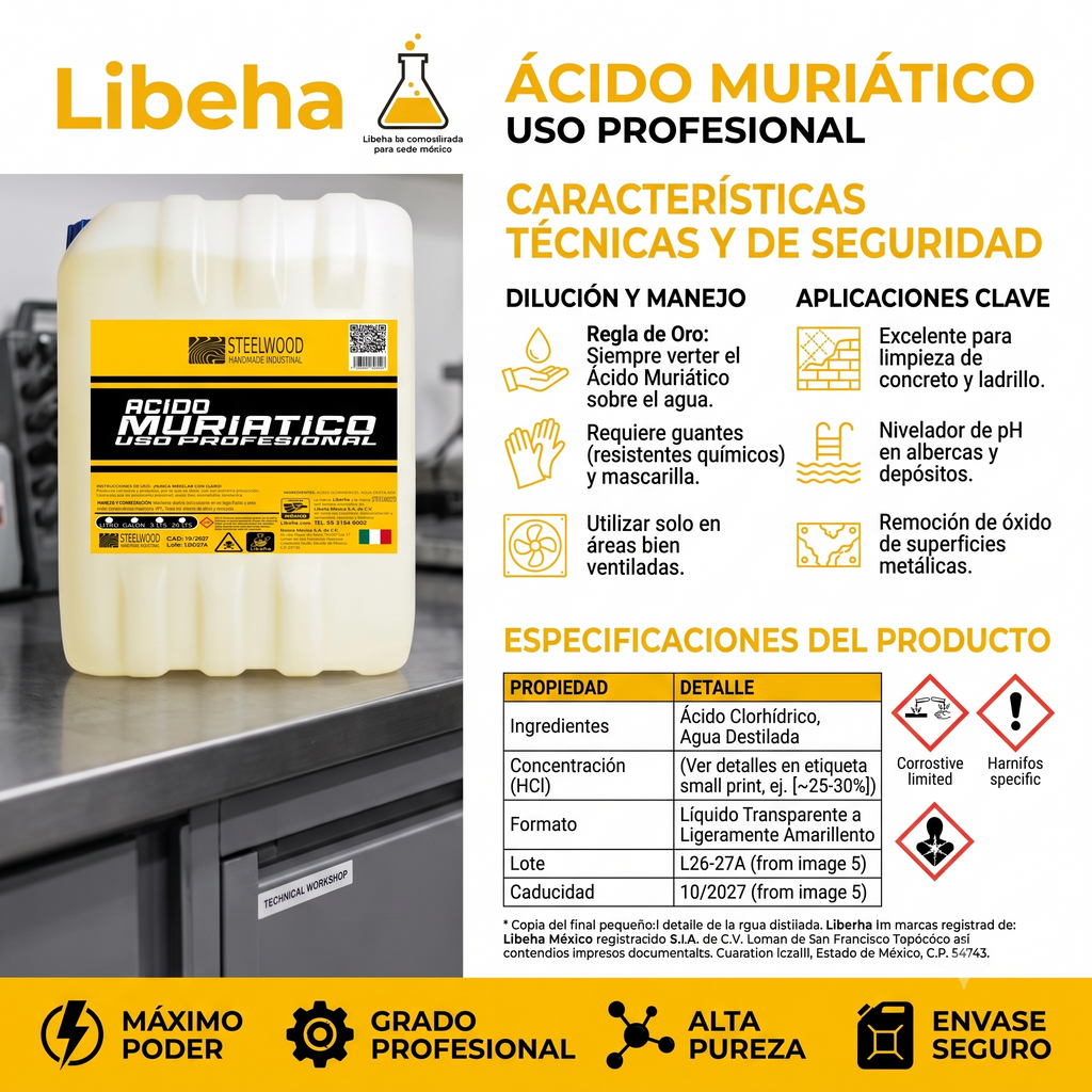 Limpiador Ácido Muriático 20 Litros