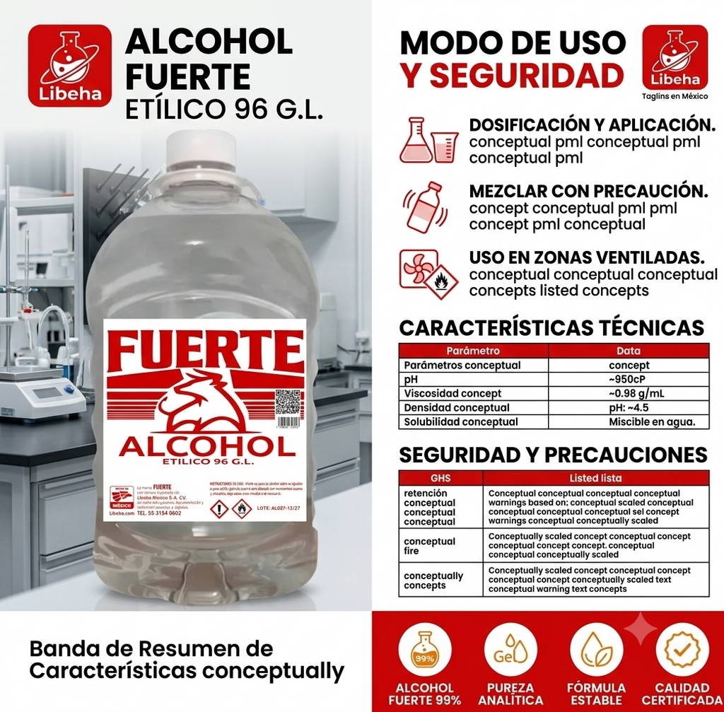 Alcohol Etílico Al 96% Presentación 5 Litros (pack 2 Piezas)