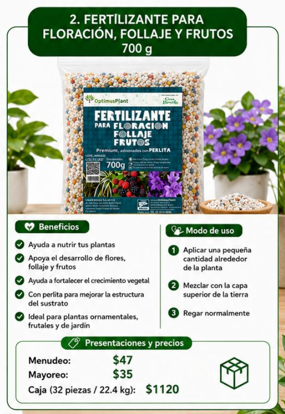 Fertilizante Optimus Plant 700g