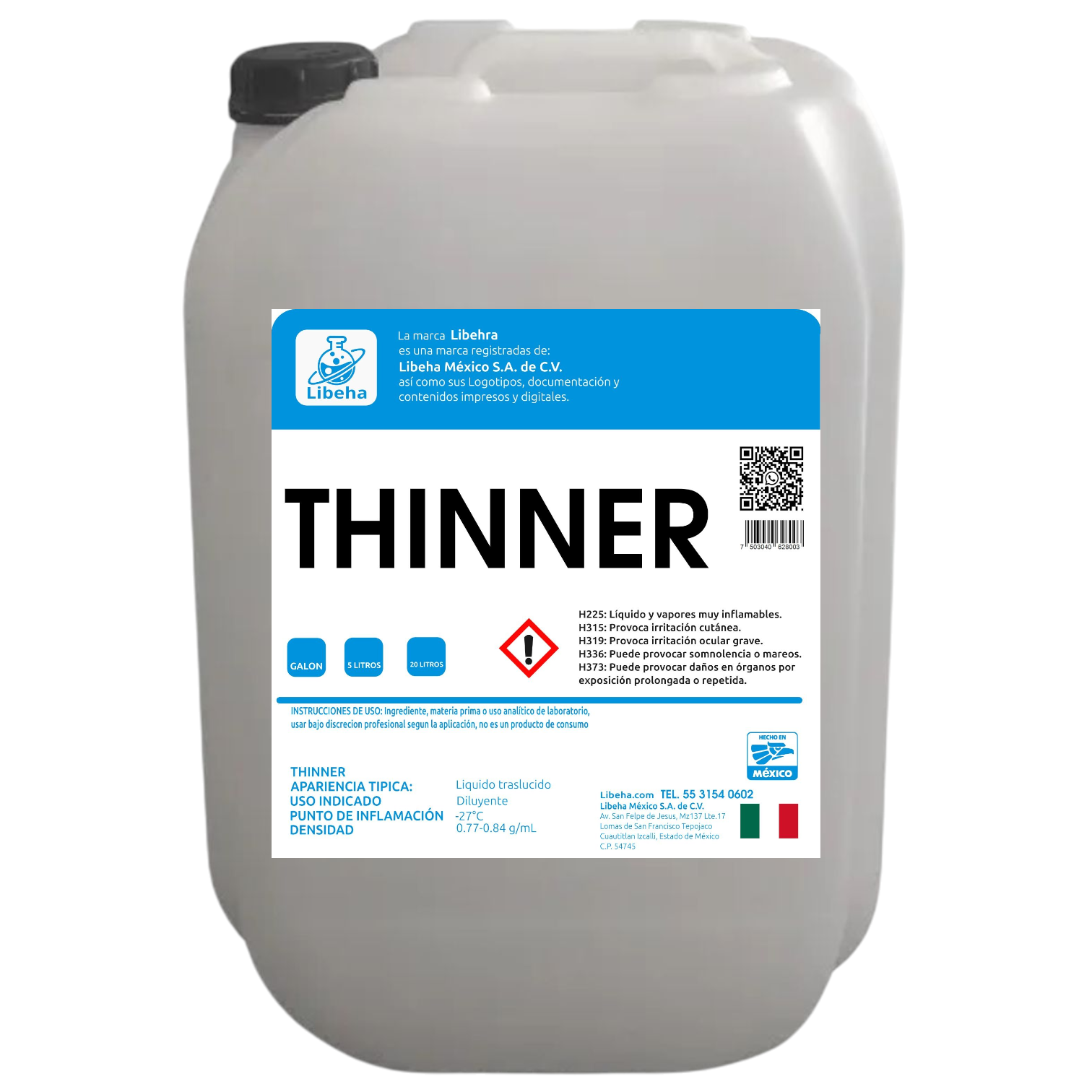 Thinner Estandar Bidon De 20 Litros